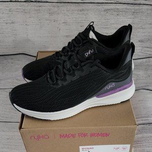 NWT Ryka Women's Myriad Walking\Athletic Shoes in Black - Wide Width Shoes